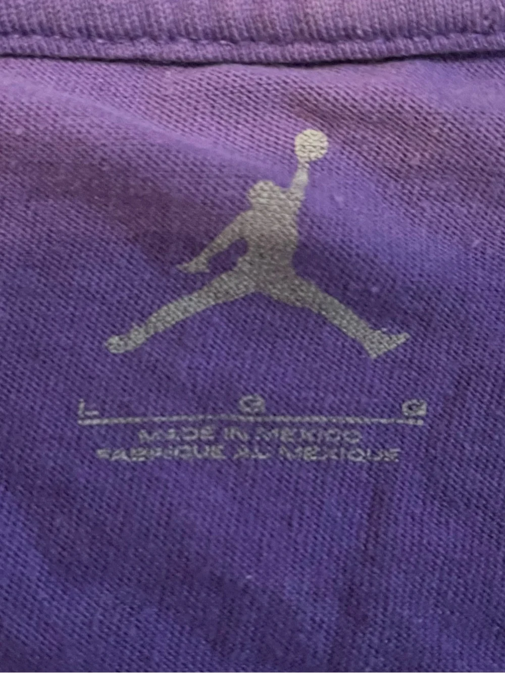 Jordan Purple Short-Sleeve Tee with Lower-Side Graphic